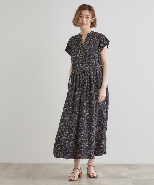 【定価17,500円】CLOVE　シャカシャカワンピース　撥水　ヤマダヤ　M セール】【ハレの日も雨の日も】撥水タックワンピース