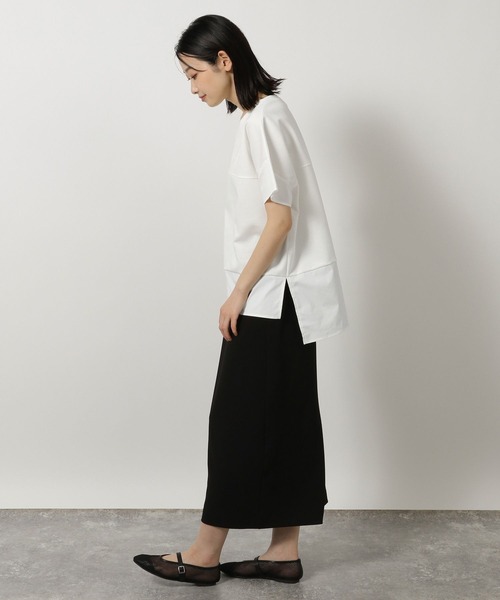 LAKOLE（ラコレ）の「フハクキリカエTEE / 497862（Tシャツ/カットソー・レディース・オフホワイト/ブルー/ブラック・FREE）」の5枚目の写真