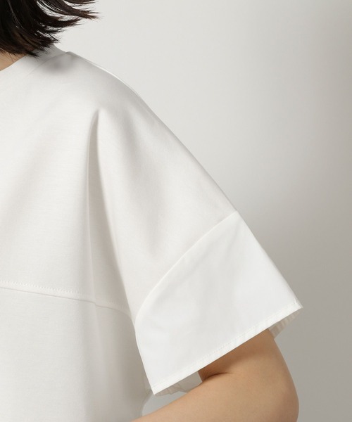 LAKOLE（ラコレ）の「フハクキリカエTEE / 497862（Tシャツ/カットソー・レディース・オフホワイト/ブルー/ブラック・FREE）」の12枚目の写真