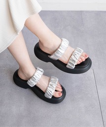 Fabby fabby | 厚底ラウンドコンフォートシャーリングサンダル(サンダル)