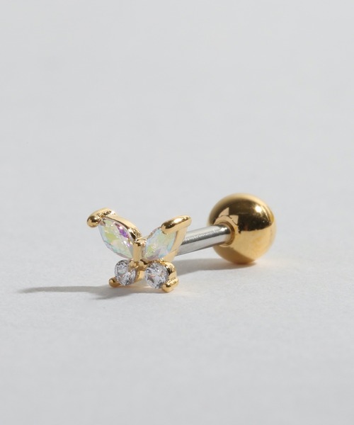 TONE SELECT GOODS(トーンセレクトグッズ)の「【Peony/ピオニー】/キュービックジルコニア バタフライ ミニスタッドピアス(ピアス(片耳用)・レディース・シルバー系その他2/シルバー系その他4/ゴールド系その他2/ゴールド系その他3/ゴールド系その他4/ゴールド系その他/その他1/その他2/その他3/シルバー系その他/シルバー系その他3/その他4・FREE)」の1枚目の写真
