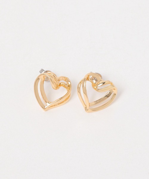 FOREVER 21（フォーエバー トゥエンティーワン）の「ハートモチーフピアス（ピアス（両耳用）・レディース・ゴールド/シルバー・FREE）」の4枚目の写真