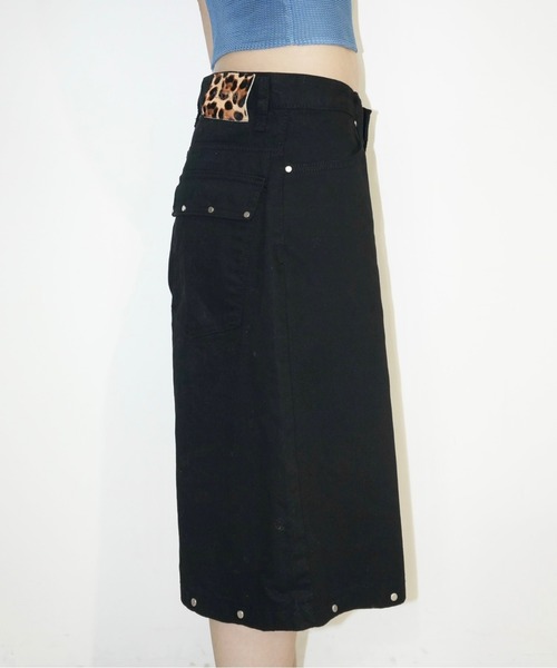 musubore(ムスボレ)の「【 select 】studs bermuda black denim PT / スタッズバミューダパンツ(デニムパンツ・レディース・ブラック・L/M)」の7枚目の写真