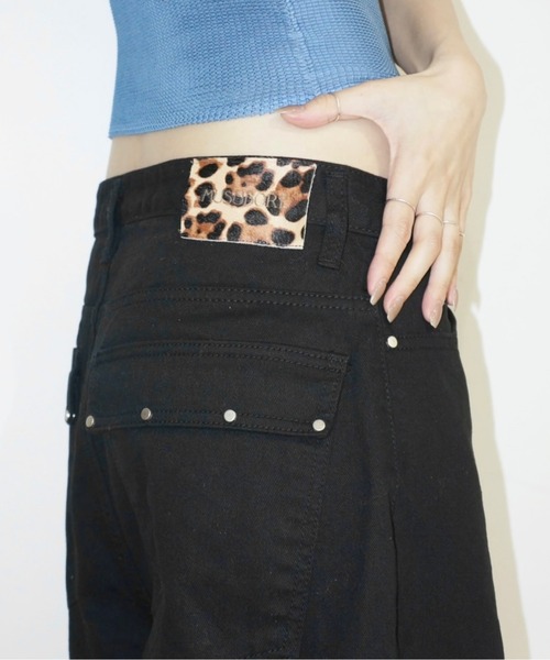 musubore(ムスボレ)の「【 select 】studs bermuda black denim PT / スタッズバミューダパンツ(デニムパンツ・レディース・ブラック・L/M)」の13枚目の写真
