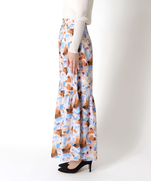 Jines（ジネス）の「アートプリント切替ギャザースカート（スカート・レディース・イエロー/ブルー・38）」の19枚目の写真