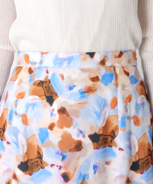 Jines（ジネス）の「アートプリント切替ギャザースカート（スカート・レディース・イエロー/ブルー・38）」の9枚目の写真