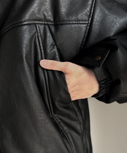 Java（ジャバ）の「《Javaジャバコラボ》寒さ知らずの防寒力！高級感あふれる中綿フェイクレザーモンスターブルゾン（ダウンジャケット/コート・メンズ・ブラック・X-LARGE/MEDIUM/LARGE）」の10枚目の写真