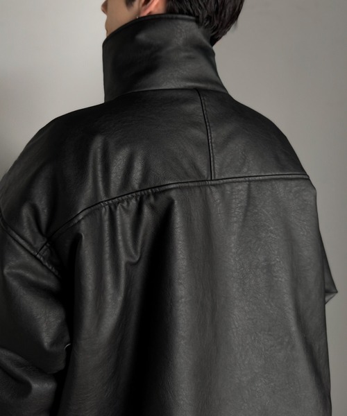 Java（ジャバ）の「《Javaジャバコラボ》寒さ知らずの防寒力！高級感あふれる中綿フェイクレザーモンスターブルゾン（ダウンジャケット/コート・メンズ・ブラック・X-LARGE/MEDIUM/LARGE）」の14枚目の写真