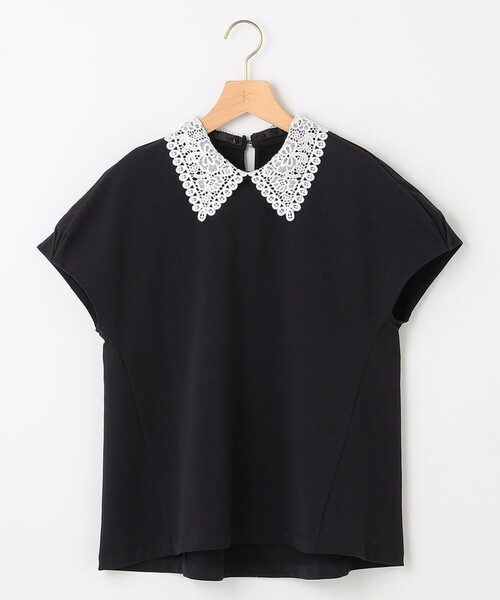 組曲レース襟フレンチテリー カットソー レース襟フレンチテリー カットソー（Tシャツ/カットソー