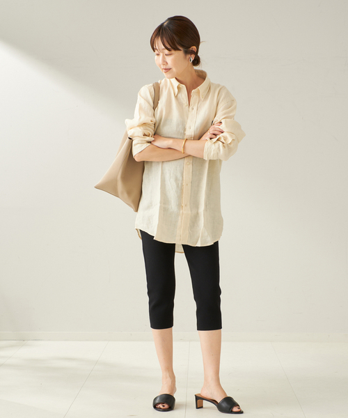 plage(プラージュ)の「Capri Knit パンツ(その他パンツ・レディース・ブラック・FREE)」の2枚目の写真