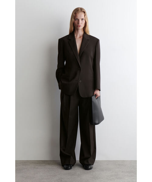 パンツ cos wide leg tailored twill trousers WIDE-LEG TAILORED TWILL TROUSERS