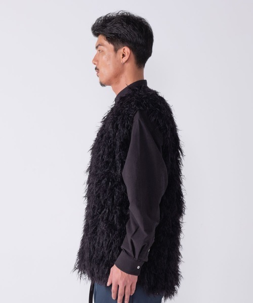 BEDWIN & THE HEARTBREAKERS（ベドウィン アンド ザ ハートブレイカーズ）の「LONG HAIR MOHAIR VEST "CHEWIE"（ベスト・メンズ・ブラック・MEDIUM）」の8枚目の写真