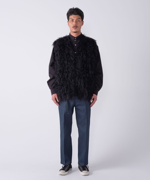 BEDWIN & THE HEARTBREAKERS（ベドウィン アンド ザ ハートブレイカーズ）の「LONG HAIR MOHAIR VEST "CHEWIE"（ベスト・メンズ・ブラック・MEDIUM）」の2枚目の写真