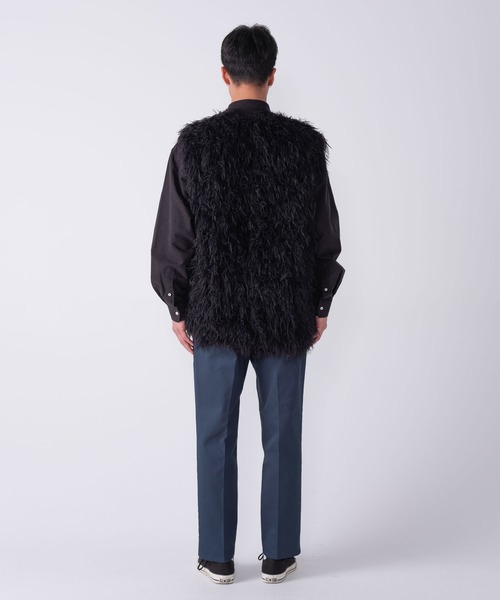 BEDWIN & THE HEARTBREAKERS（ベドウィン アンド ザ ハートブレイカーズ）の「LONG HAIR MOHAIR VEST "CHEWIE"（ベスト・メンズ・ブラック・MEDIUM）」の4枚目の写真