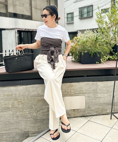 Rie Miller(リエミラー)の「《手洗い可能》2WAYビスチェ(ニット/セーター・レディース・チャコールグレー/ベージュ・38)」の19枚目の写真