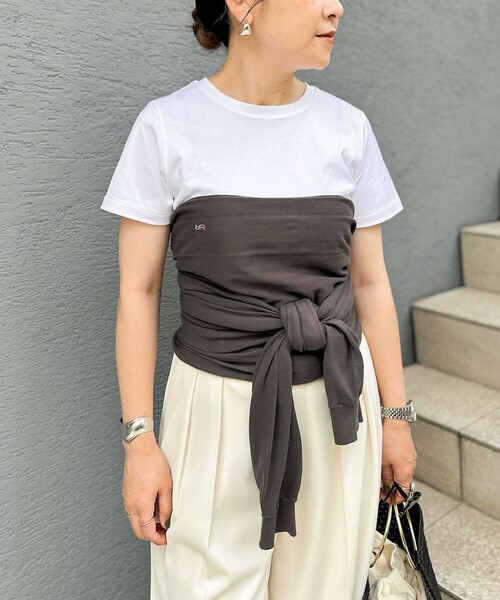 Rie Miller(リエミラー)の「《手洗い可能》2WAYビスチェ(ニット/セーター・レディース・チャコールグレー/ベージュ・38)」の18枚目の写真