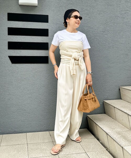 Rie Miller(リエミラー)の「《手洗い可能》2WAYビスチェ(ニット/セーター・レディース・チャコールグレー/ベージュ・38)」の3枚目の写真