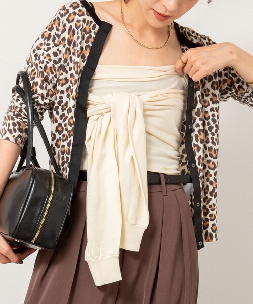 Rie Miller(リエミラー)の「《手洗い可能》2WAYビスチェ(ニット/セーター・レディース・チャコールグレー/ベージュ・38)」の9枚目の写真