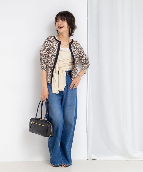 Rie Miller(リエミラー)の「《手洗い可能》2WAYビスチェ(ニット/セーター・レディース・チャコールグレー/ベージュ・38)」の7枚目の写真