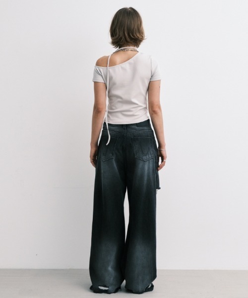 Midnight Move（ミッドナイトムーブ）の「A'GEM/9 × .kom 『MIDNIGHT MOVE/ミッドナイトムーブ』 DG WS PANTS/DG WS パンツ（デニムパンツ・レディース・ブラック/ブルー・S/M）」の11枚目の写真