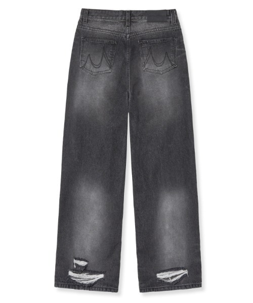 ●MIDNIGHT MOVE●ribet bootcut デニムパンツ★韓国の人気 A'GEM/9 × .kom 『MIDNIGHT MOVE/ミッドナイトムーブ』 DG WS
