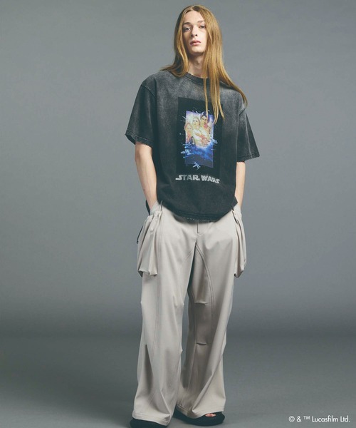 MAISON SPECIAL（メゾンスペシャル）の「《UNISEX》【MOVIE SERIES】「STAR WARS」Prime-Over Crew Neck T-Shirt/「スターウォーズ」プライムオーバークルーネックTシャツ【MAISON SPECIAL/メゾンスペシャル】（Tシャツ/カットソー・メンズ・ブラック/ダークブラック・1/2）」の12枚目の写真