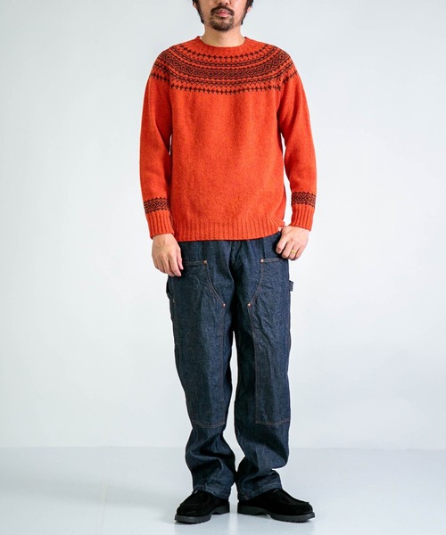 NOR' EASTERLY] CREW 2TONE NORDIC / シェットランドウール