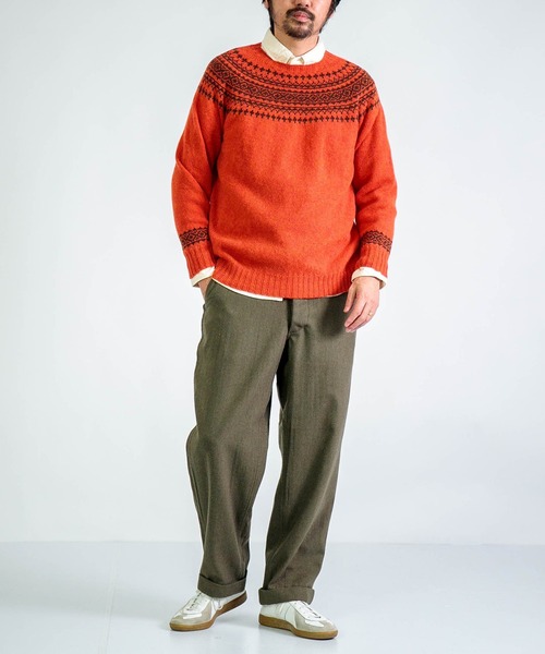 NOR' EASTERLY] CREW 2TONE NORDIC / シェットランドウール