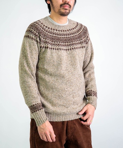 NOR' EASTERLY] CREW 2TONE NORDIC / シェットランドウール