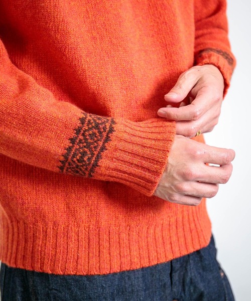 NOR' EASTERLY] CREW 2TONE NORDIC / シェットランドウール