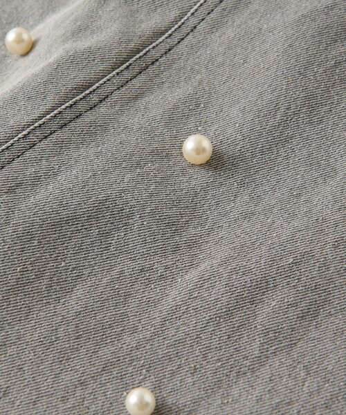 名品・3サイズあり】パール付きデニムタイトマキシスカート（スカート