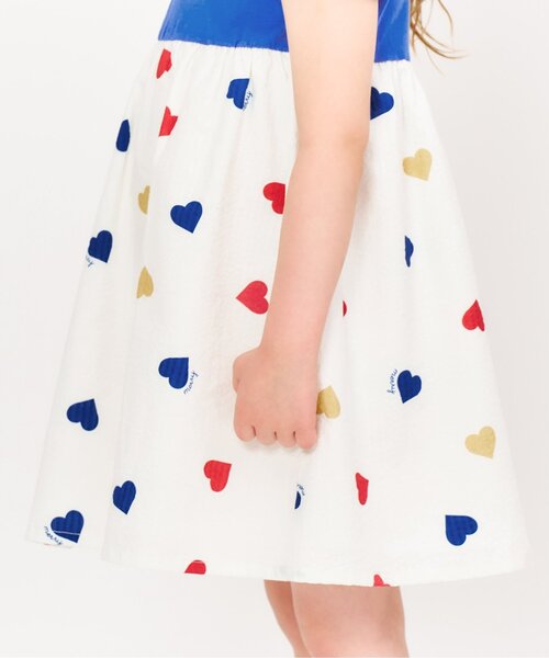 apres les cours(アプレレクール)の「【リンク/ジュニア対応】3柄オフショルリボンドッキングワンピース(ワンピース・キッズ・ブルー/レッド/イエロー・80/90/100/110/120/130/140)」の8枚目の写真