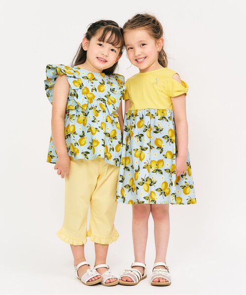 apres les cours(アプレレクール)の「【リンク/ジュニア対応】3柄オフショルリボンドッキングワンピース(ワンピース・キッズ・ブルー/レッド/イエロー・80/90/100/110/120/130/140)」の15枚目の写真