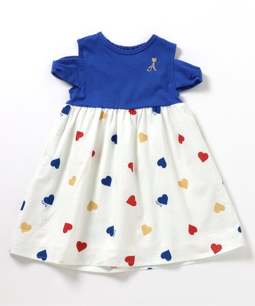 apres les cours(アプレレクール)の「【リンク/ジュニア対応】3柄オフショルリボンドッキングワンピース(ワンピース・キッズ・ブルー/レッド/イエロー・80/90/100/110/120/130/140)」の20枚目の写真