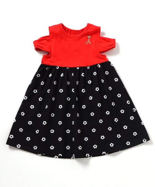 apres les cours(アプレレクール)の「【リンク/ジュニア対応】3柄オフショルリボンドッキングワンピース(ワンピース・キッズ・ブルー/レッド/イエロー・80/90/100/110/120/130/140)」の22枚目の写真