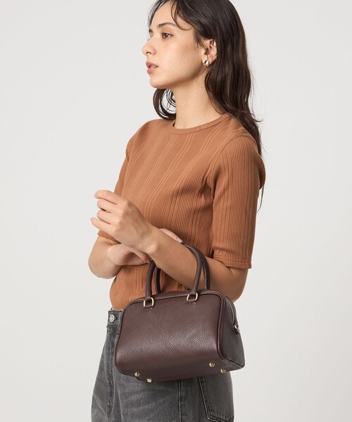 MILOS（ミロス）の「＜MILOS＞ボストンバッグ（トートバッグ・レディース・ブラック/ダークブラウン/ライム/モカ・FREE）」の5枚目の写真