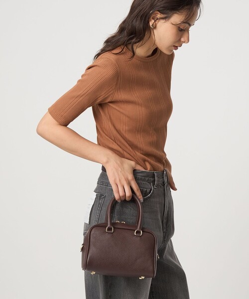 MILOS（ミロス）の「＜MILOS＞ボストンバッグ（トートバッグ・レディース・ブラック/ダークブラウン/ライム/モカ・FREE）」の6枚目の写真