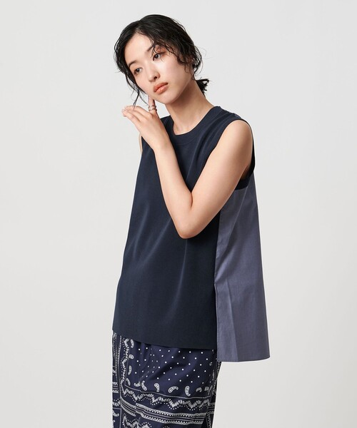 新品未使用　ユナイテッドアローズ　ネイビー パフスリーブ シャツ UNITED ARROWS（ユナイテッドアローズ）の「P パフスリーブ