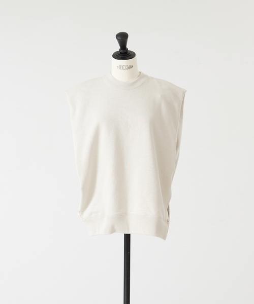 DESIGNWORKS(デザインワークス)の「裏毛サイドスリットフレンチスリーブプルオーバー(Tシャツ/カットソー・レディース・グレイッシュベージュ/オレンジ・38)」の10枚目の写真