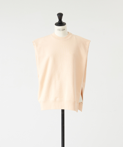 DESIGNWORKS(デザインワークス)の「裏毛サイドスリットフレンチスリーブプルオーバー(Tシャツ/カットソー・レディース・グレイッシュベージュ/オレンジ・38)」の11枚目の写真