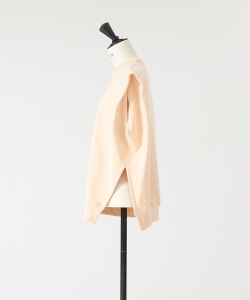 DESIGNWORKS(デザインワークス)の「裏毛サイドスリットフレンチスリーブプルオーバー(Tシャツ/カットソー・レディース・グレイッシュベージュ/オレンジ・38)」の12枚目の写真