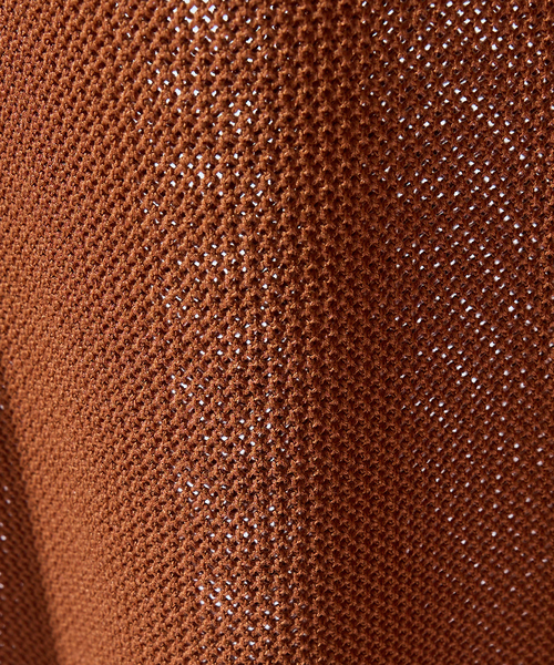 ABAHOUSE(アバハウス)の「スキッパー メッシュニット ポロシャツ(ポロシャツ・メンズ・グレー/オレンジ/ダークネイビー・48/46)」の9枚目の写真