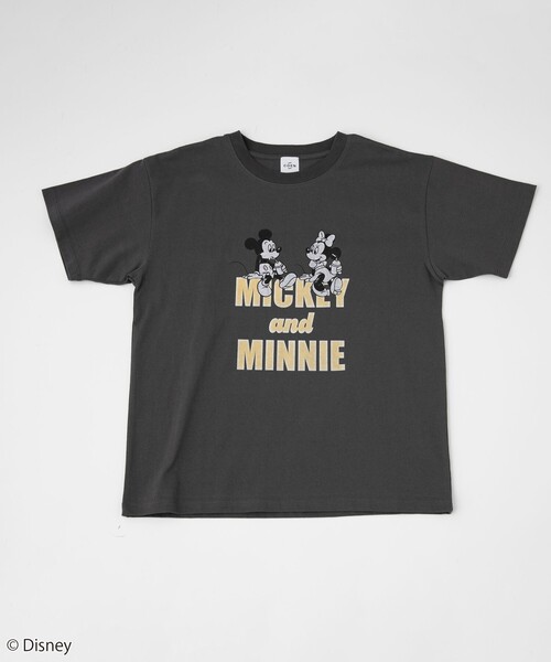 coen(コーエン)の「【MICKEY(ミッキー) / 別注】ミッキー&ミニー / コンパクトプリントTシャツ(Tシャツ/カットソー・レディース・ダークグレー/レッド/オフホワイト・M/L)」の11枚目の写真