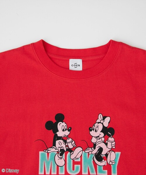 coen(コーエン)の「【MICKEY(ミッキー) / 別注】ミッキー&ミニー / コンパクトプリントTシャツ(Tシャツ/カットソー・レディース・ダークグレー/レッド/オフホワイト・M/L)」の15枚目の写真