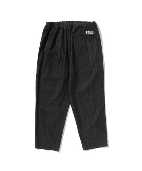 A BATHING APE（アベイシングエイプ）の「ONE POINT 1 PLEAT ELASTICATED DENIM PANTS（デニムパンツ・メンズ・ブラック/ライトインディゴブルー・LARGE/SMALL/MEDIUM/X-LARGE/XX-LARGE）」の8枚目の写真