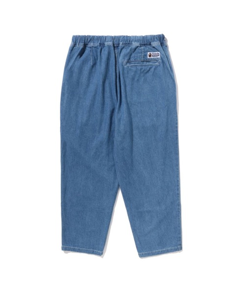 A BATHING APE（アベイシングエイプ）の「ONE POINT 1 PLEAT ELASTICATED DENIM PANTS（デニムパンツ・メンズ・ブラック/ライトインディゴブルー・LARGE/SMALL/MEDIUM/X-LARGE/XX-LARGE）」の7枚目の写真