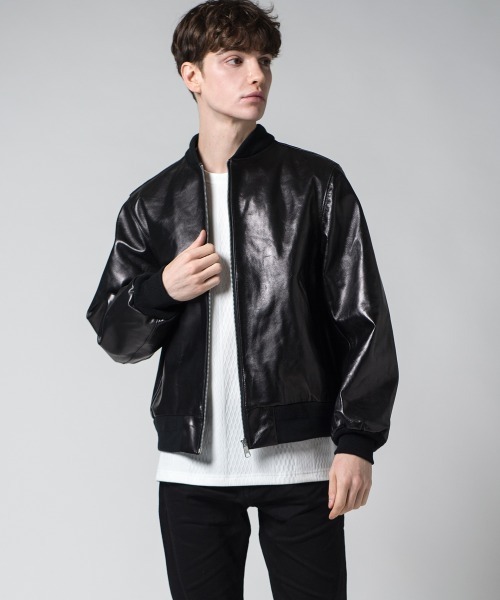 Buffalo Bobs(バッファローボブズ)の「AMY(エイミー)ラムレザー MA-1 フライトジャケット(MA-1・メンズ・ブラック・1/S/2/M/3/L/4(LL))」の15枚目の写真