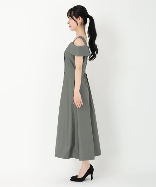 STRAWBERRY-FIELDS（ストロベリーフィールズ）の「アディクトツイル_バックレースアップジャンスカ（ジャンパースカート・レディース・カーキ/ブラック・2）」の4枚目の写真