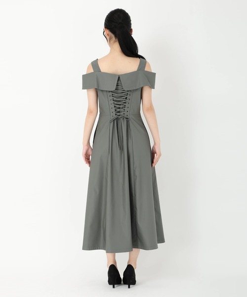 STRAWBERRY-FIELDS（ストロベリーフィールズ）の「アディクトツイル_バックレースアップジャンスカ（ジャンパースカート・レディース・カーキ/ブラック・2）」の5枚目の写真