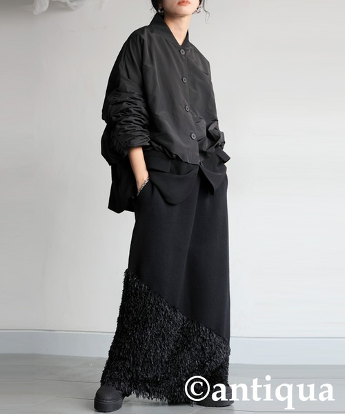 antiqua（アンティカ）の「フェザー ニット スカート（スカート・レディース・モカ/アイボリー/ブラック・ONESIZE）」の9枚目の写真